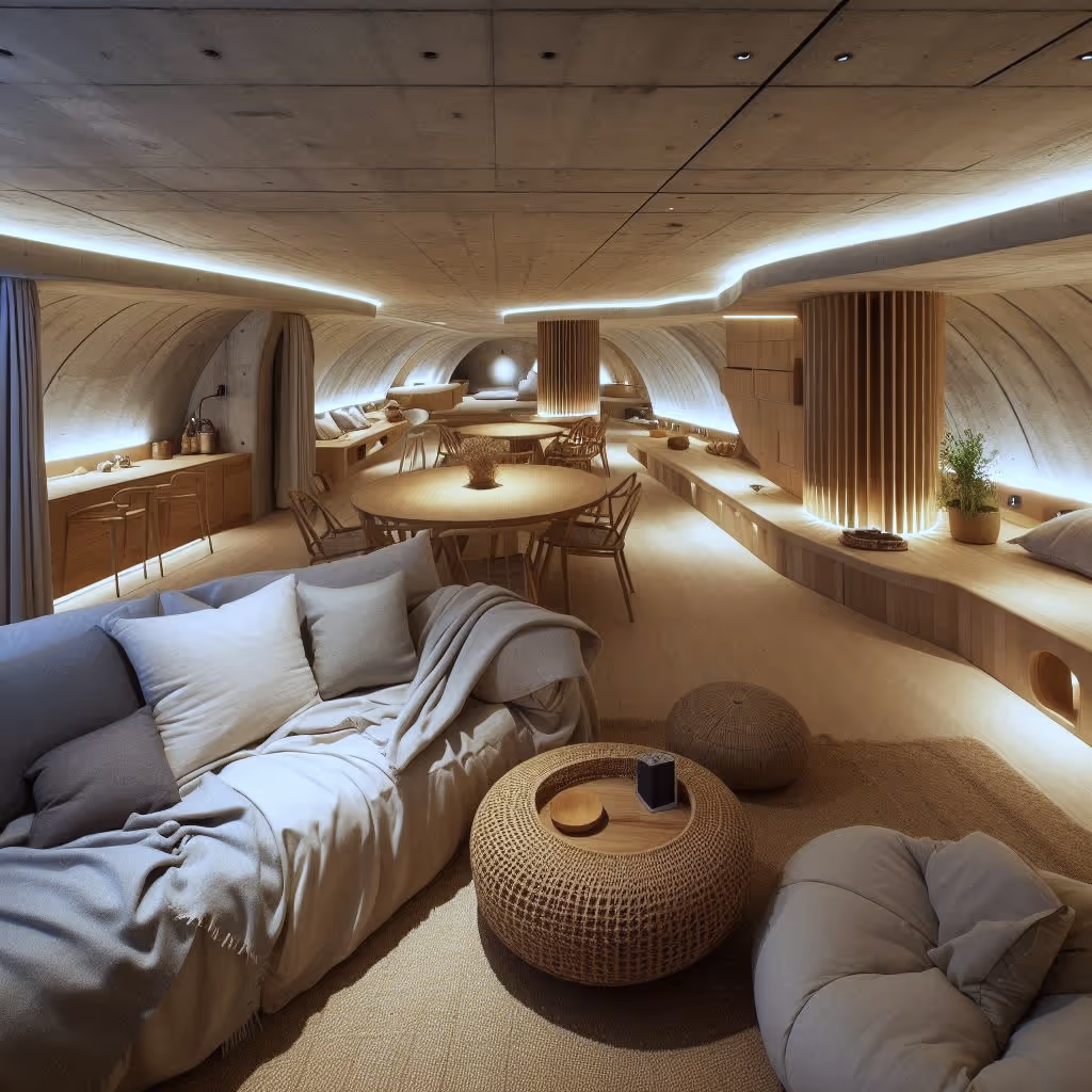Modular pod interior with integrated systems